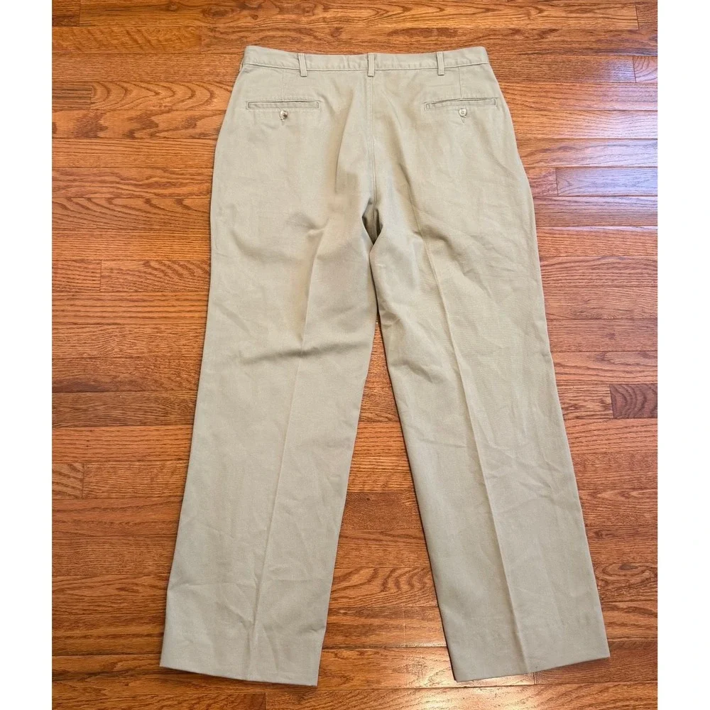 Vintage Polo Ralph Lauren Pleated Chino Pants Fits Mens 36x30 Khaki Made in USA